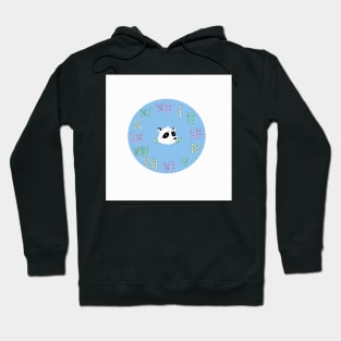 Blue panda clock Hoodie